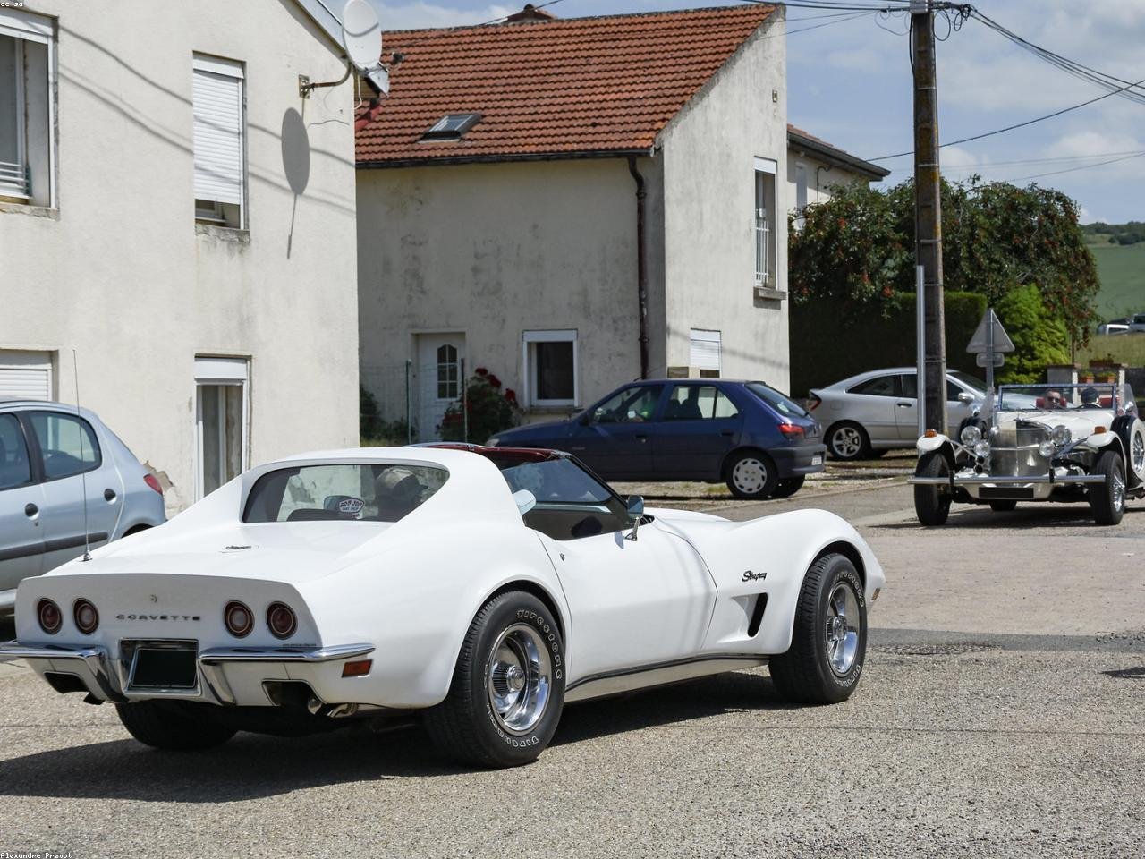 A classic car under the auction spotlight